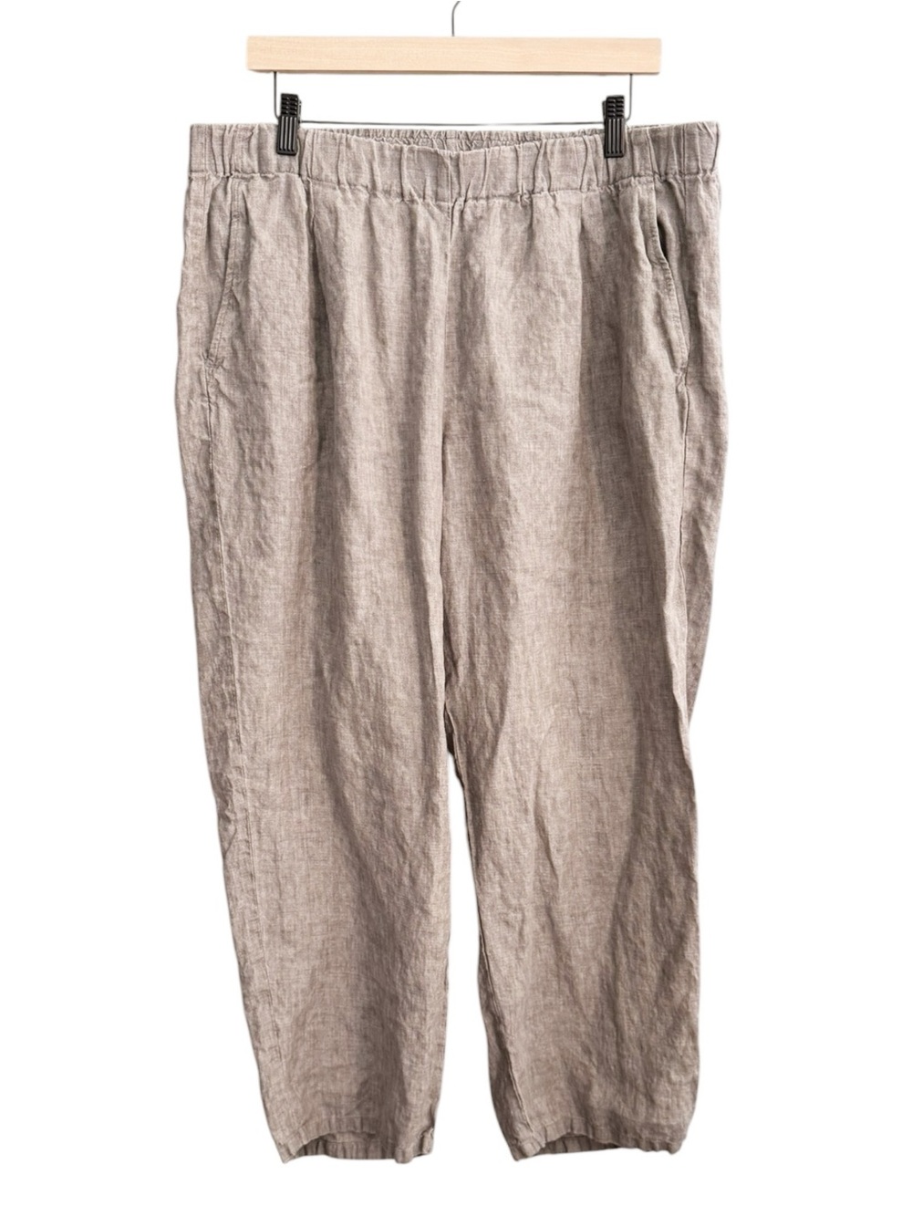 Eileen Fisher Organic Bio Linen Wide-Leg Pant | LARGE - Picture 2 of 10